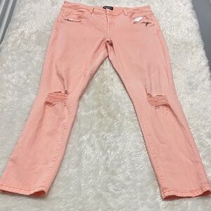 bebe Pink Straight Leg Jeans